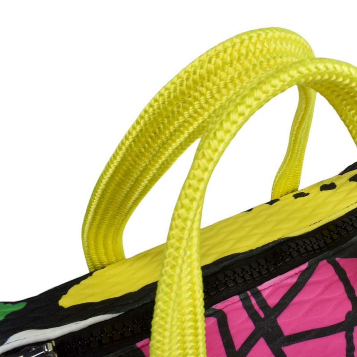  [レーク L4K3] バッグ ボストンミクロ イエローミックス イタリア製 boc-1117ah