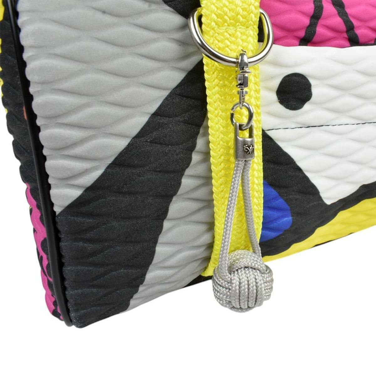  [レーク L4K3] バッグ ボストンミクロ イエローミックス イタリア製 boc-1117ah