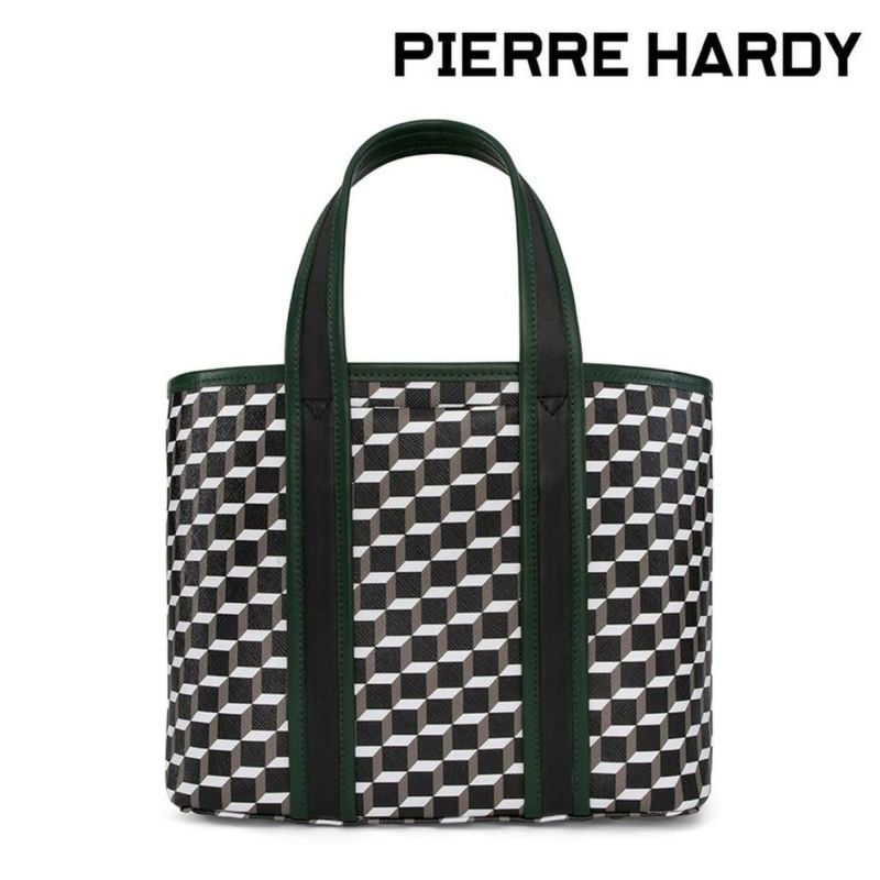 ピエール アルディ ミニアーチトートバッグ ブラック/ホワイト/ダークグリーン PIERRE HARDY pv05zfa25cvcflm