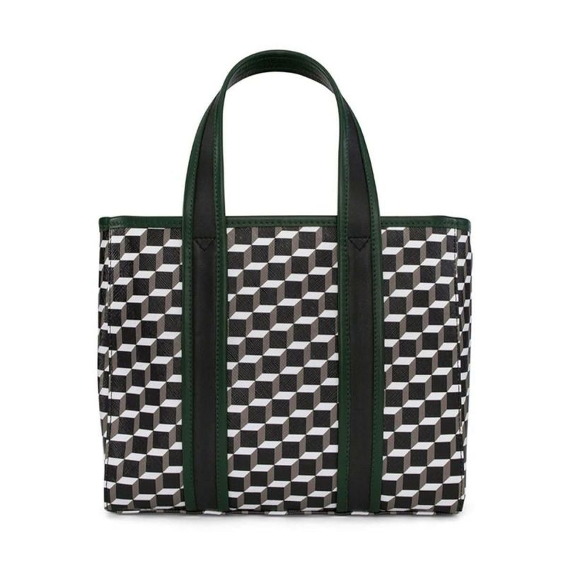 ピエール アルディ ミニアーチトートバッグ ブラック/ホワイト/ダークグリーン PIERRE HARDY pv05zfa25cvcflm