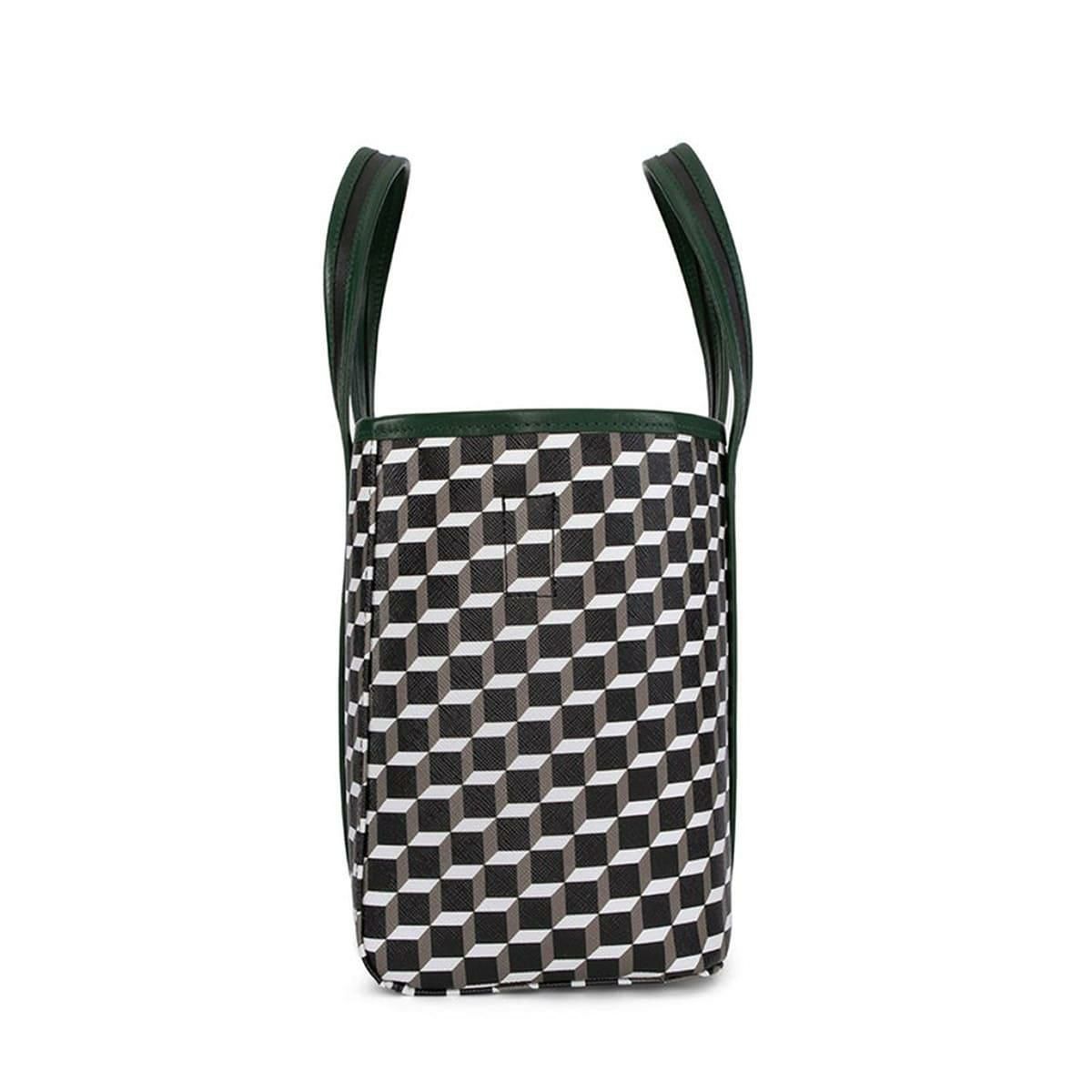 ピエール アルディ ミニアーチトートバッグ ブラック/ホワイト/ダークグリーン PIERRE HARDY pv05zfa25cvcflm