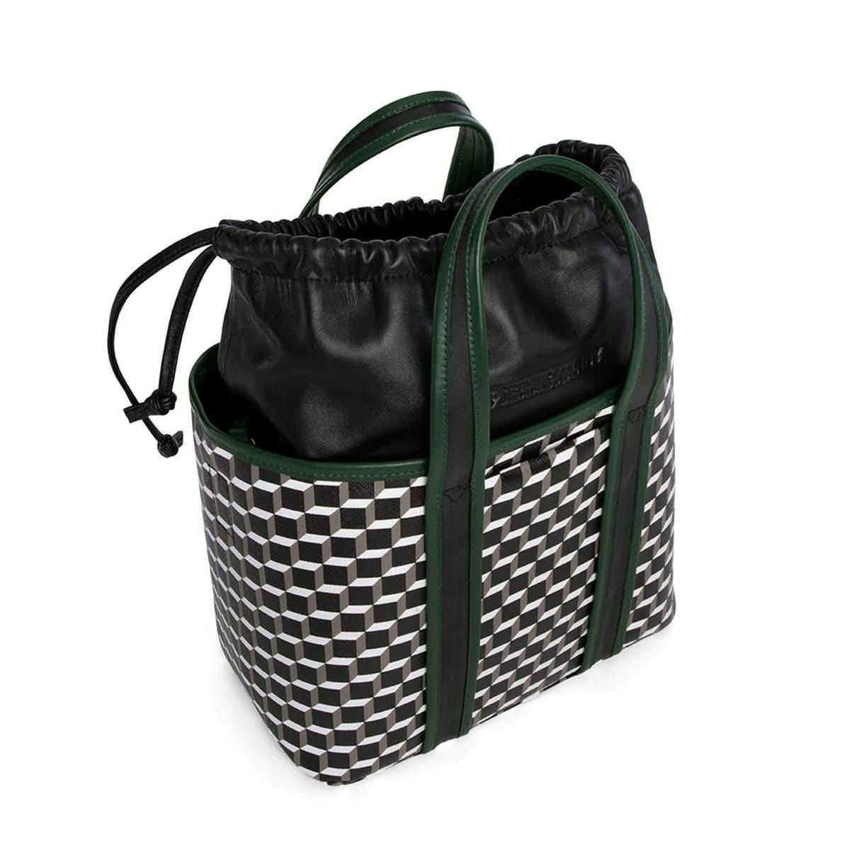 ピエール アルディ ミニアーチトートバッグ ブラック/ホワイト/ダークグリーン PIERRE HARDY pv05zfa25cvcflm