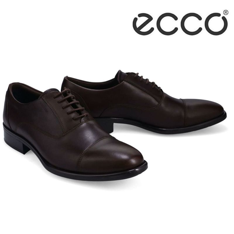  エコー メンズ ドレスシューズ シティトレイ 内羽根ストレートチップ ブラック モカ ECCO 512824