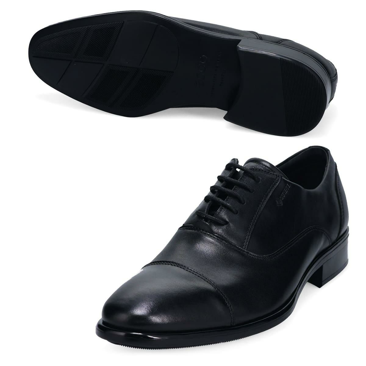  エコー メンズ ドレスシューズ シティトレイ 内羽根ストレートチップ ブラック モカ ECCO 512824