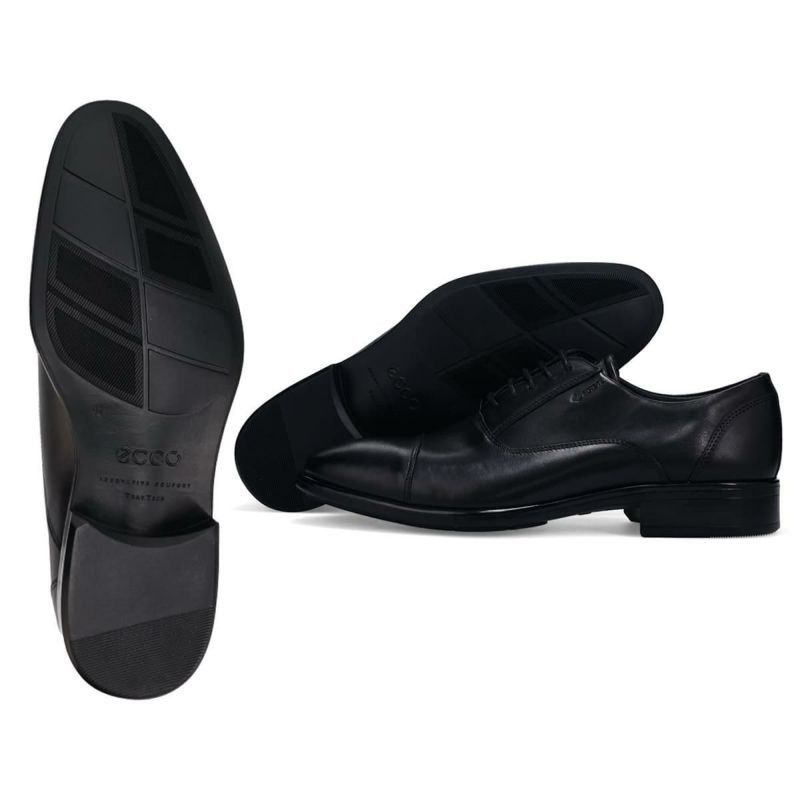  エコー メンズ ドレスシューズ シティトレイ 内羽根ストレートチップ ブラック モカ ECCO 512824