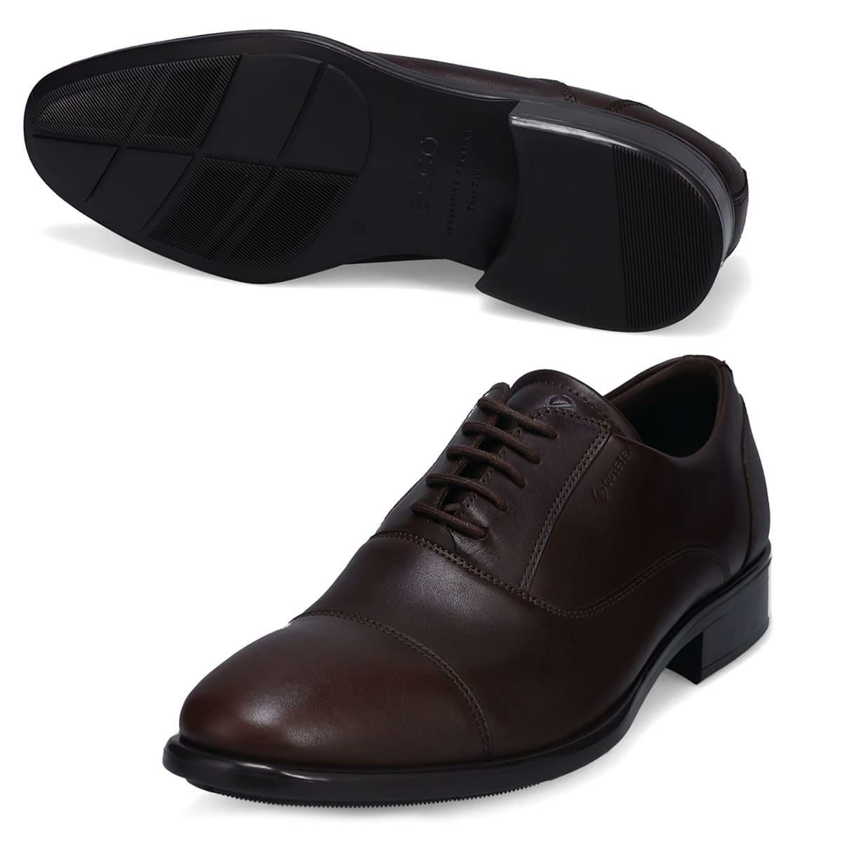  エコー メンズ ドレスシューズ シティトレイ 内羽根ストレートチップ ブラック モカ ECCO 512824