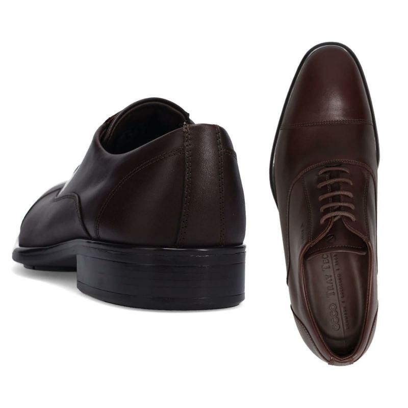  エコー メンズ ドレスシューズ シティトレイ 内羽根ストレートチップ ブラック モカ ECCO 512824