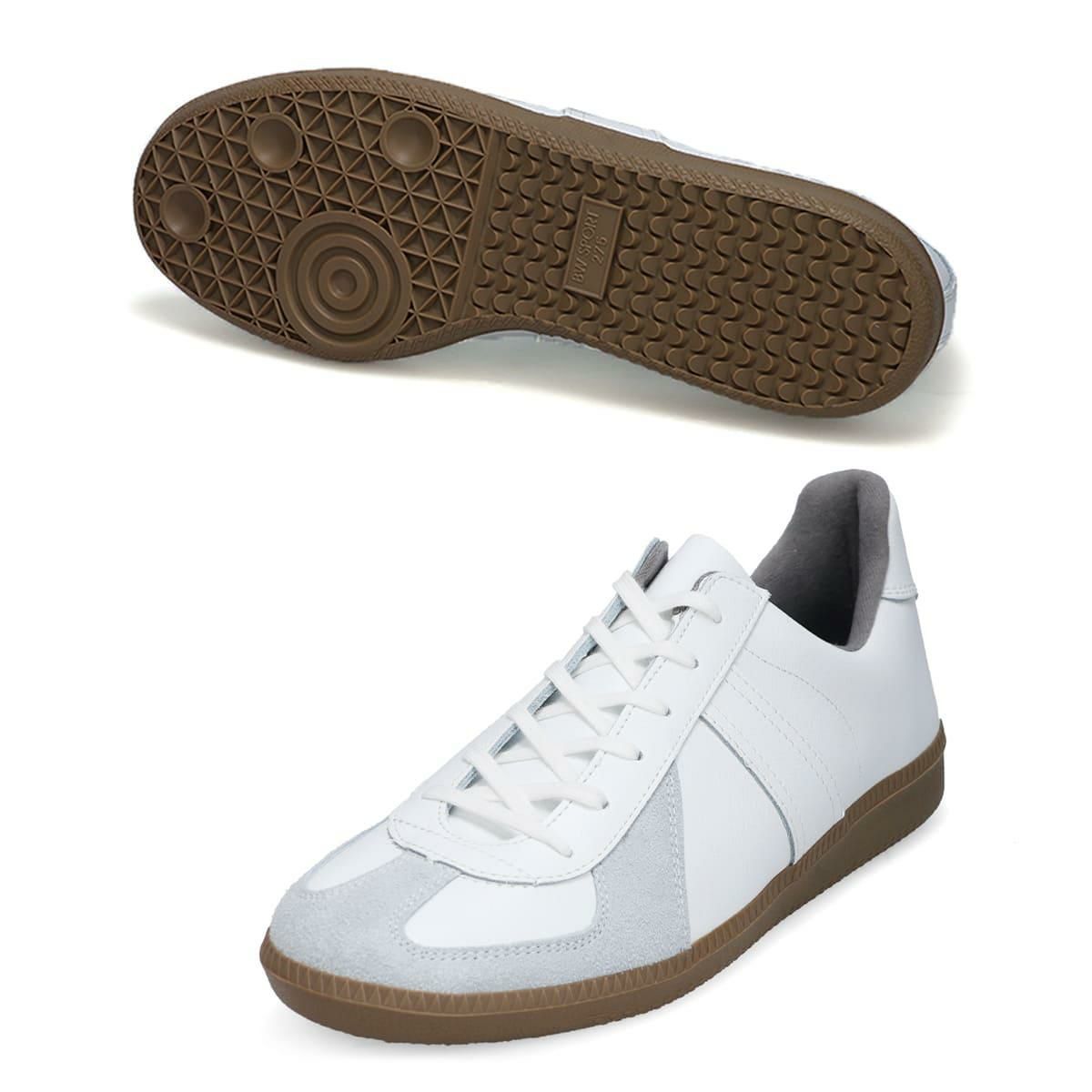 ジャーマントレーナー レディース スニーカー ホワイト ブラック GEAMAN TRAINER 1183