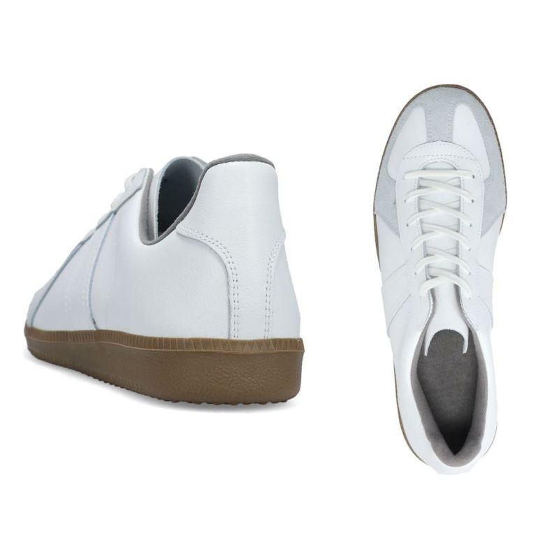 ジャーマントレーナー レディース スニーカー ホワイト ブラック GEAMAN TRAINER 1183