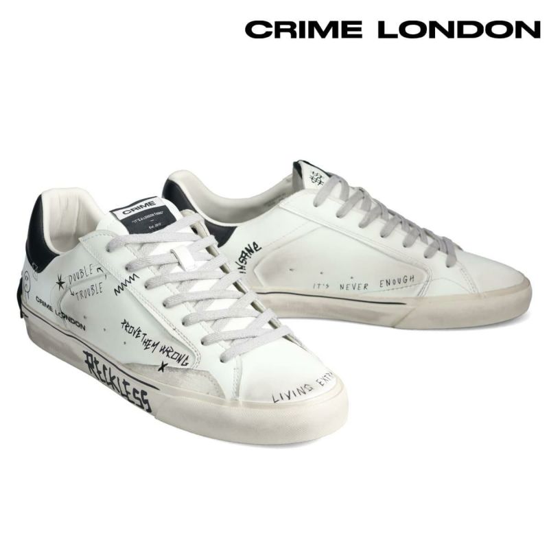 クライムロンドン メンズ スニーカー ディストレス デコンストラクト イタリア製 CRIME LONDON 11033aa8-10