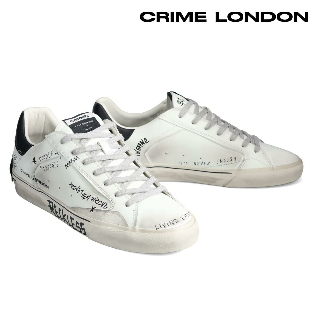 クライムロンドン メンズ スニーカー ディストレス デコンストラクト イタリア製 CRIME LONDON 11033aa8-10