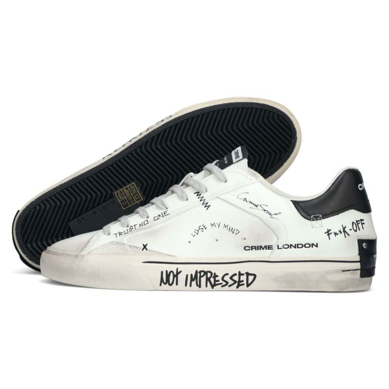 クライムロンドン メンズ スニーカー ディストレス デコンストラクト
