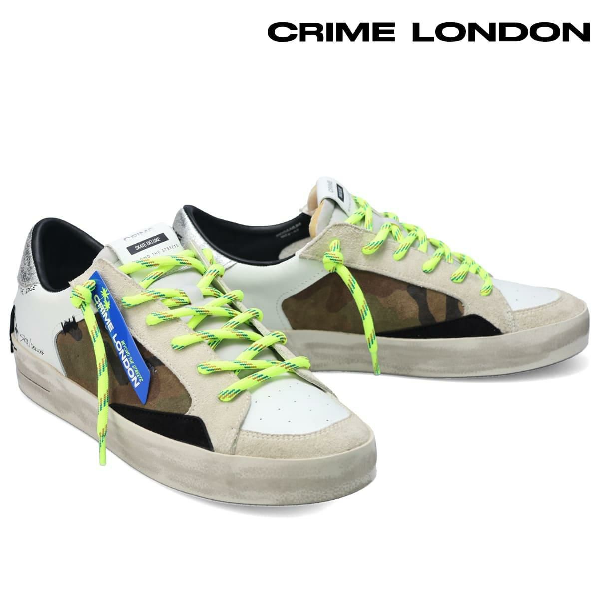 クライムロンドン メンズ スニーカー スケートデラックス イタリア製 CRIME LONDON 11100aa8-68