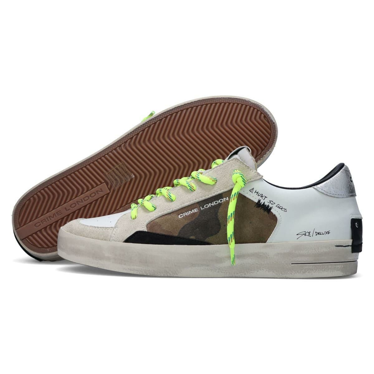 クライムロンドン メンズ スニーカー スケートデラックス イタリア製 CRIME LONDON 11100aa8-68