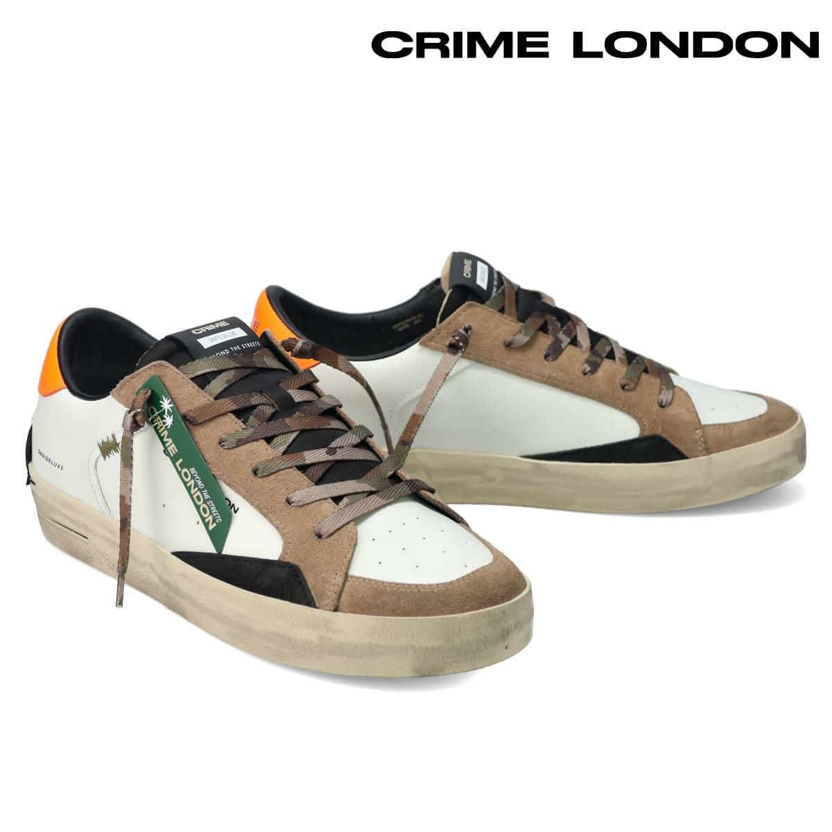 クライムロンドン メンズ スニーカー スケートデラックス イタリア製 CRIME LONDON 11106aa8-10