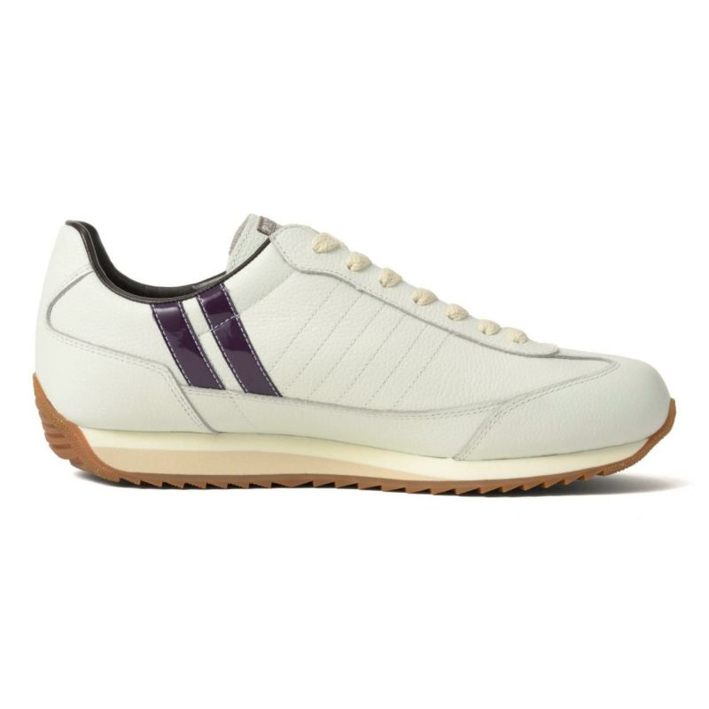 パトリック メンズ スニーカー マラソン・レザー ホワイト/パープル 国産(日本製) PATRICK 982550 3