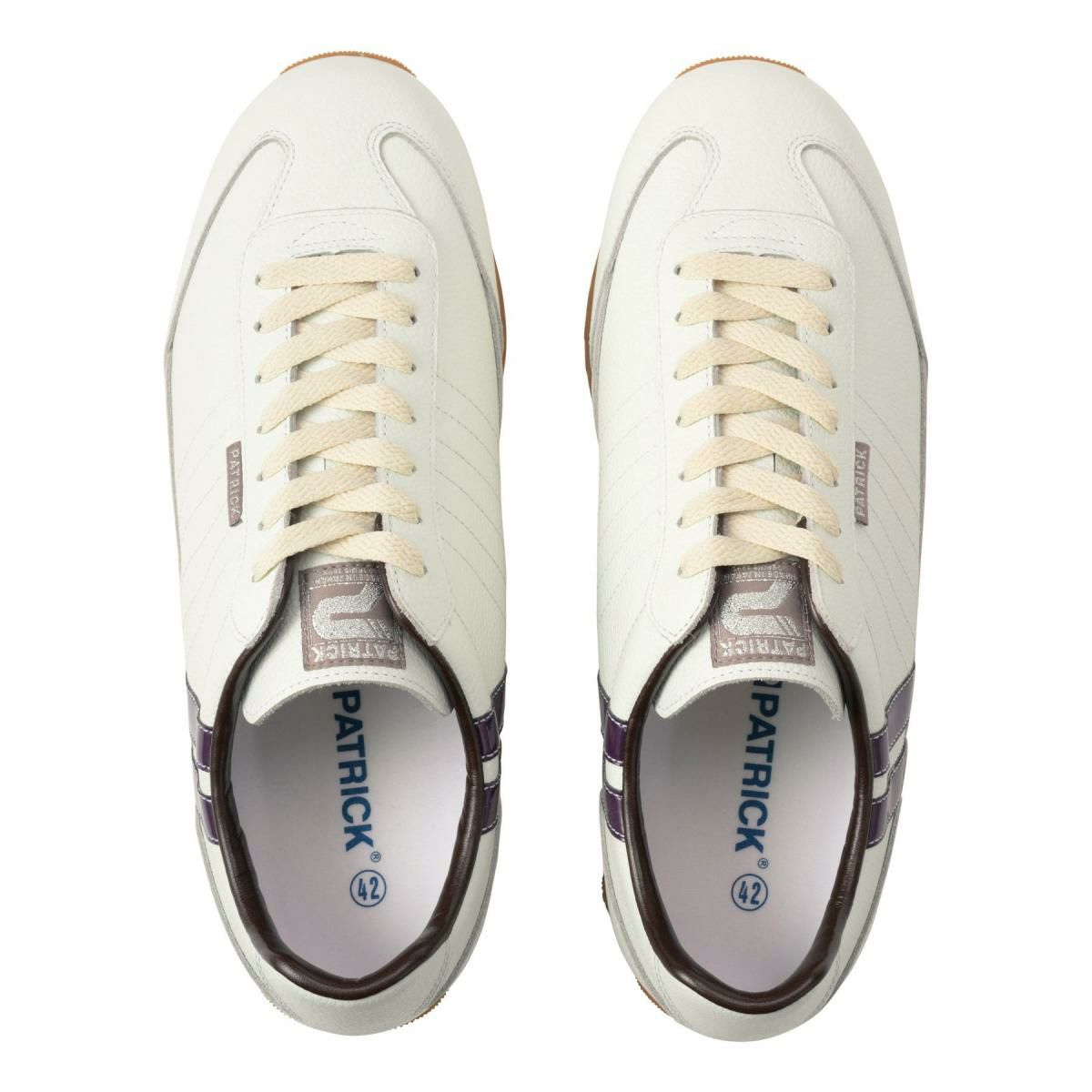 パトリック メンズ スニーカー マラソン・レザー ホワイト/パープル 国産(日本製) PATRICK 982550 6