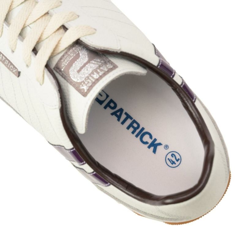 パトリック メンズ スニーカー マラソン・レザー ホワイト/パープル 国産(日本製) PATRICK 982550 7