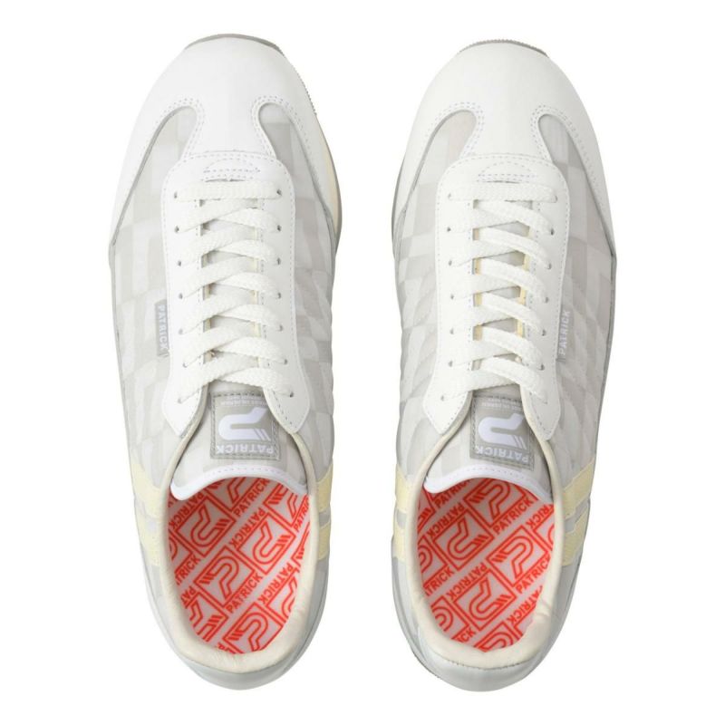 パトリック / PATRICK メンズ スニーカー 507553 マラソン・モザイクジャカード ホワイト ブラック ベージュ 国産(日本製)　4