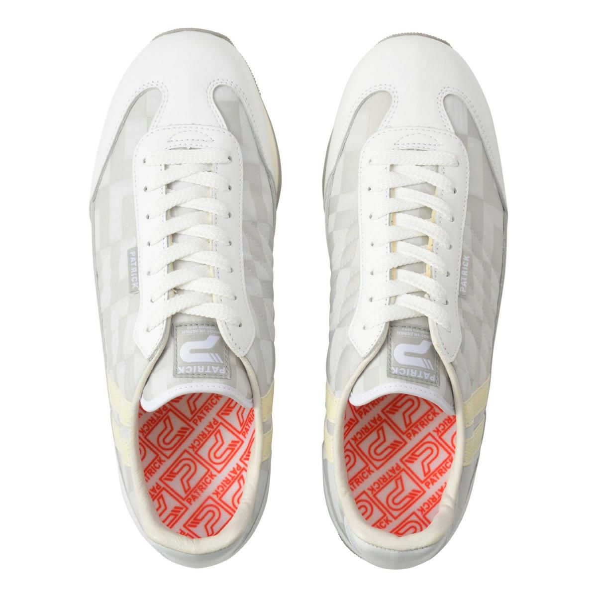 パトリック / PATRICK メンズ スニーカー 507553 マラソン・モザイクジャカード ホワイト ブラック ベージュ 国産(日本製)　4