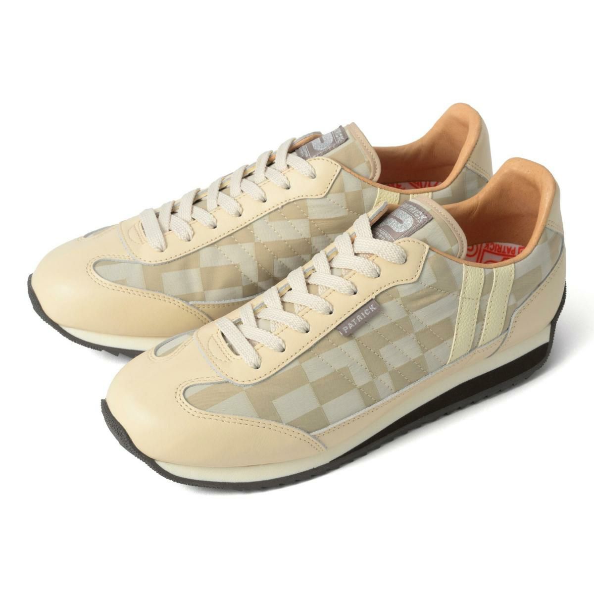 パトリック / PATRICK メンズ スニーカー 507553 マラソン・モザイクジャカード ホワイト ブラック ベージュ 国産(日本製)　12