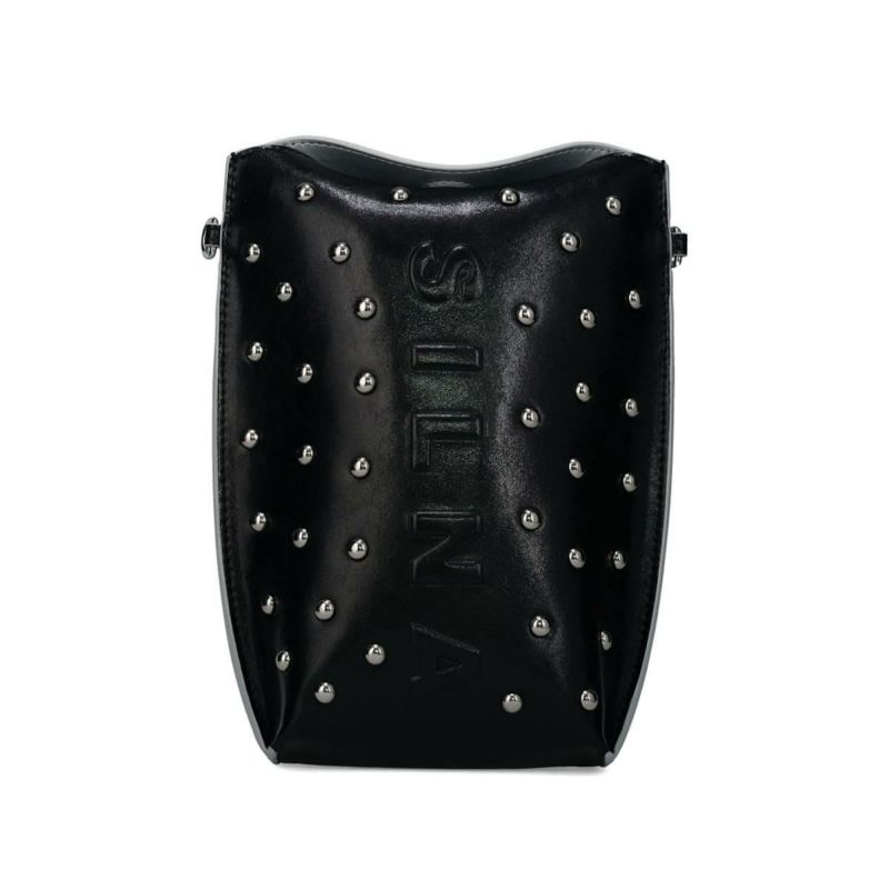 シルナミナコロ バッグ スタッズマルチケース ブラック SILNA minacolo sz5125