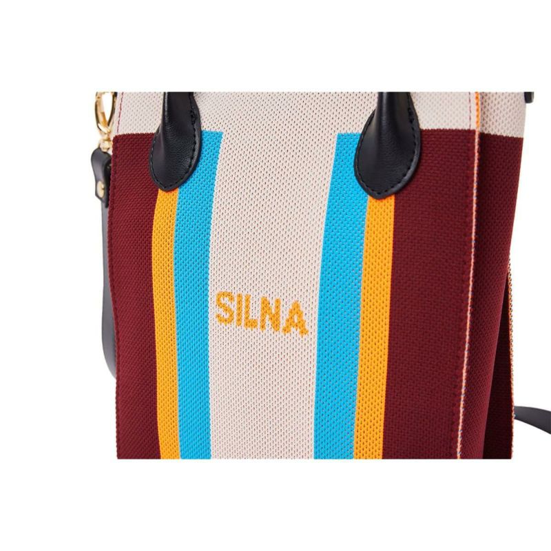 シルナミナコロ バッグ ニット2wayカラーブロックトミニトート SILNA minacolo sb4115-2