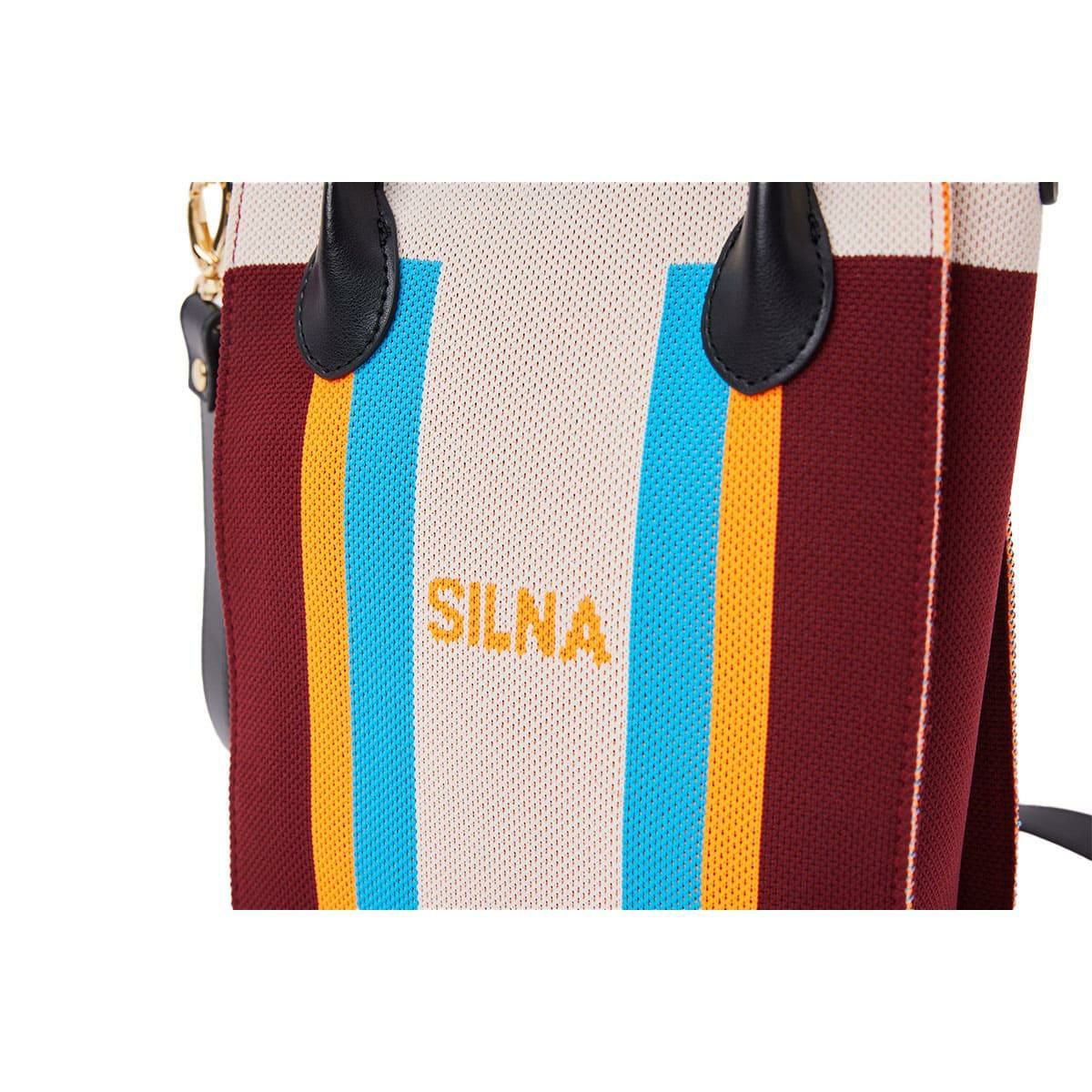 シルナミナコロ バッグ ニット2wayカラーブロックトミニトート SILNA minacolo sb4115-2