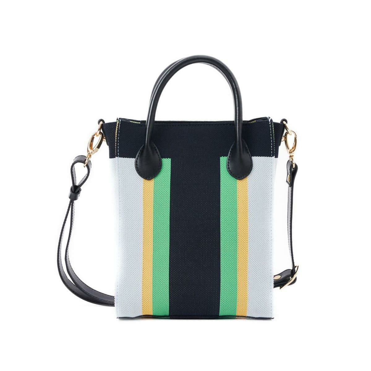 シルナミナコロ バッグ ニット2wayカラーブロックトミニトート SILNA minacolo sb4115-2