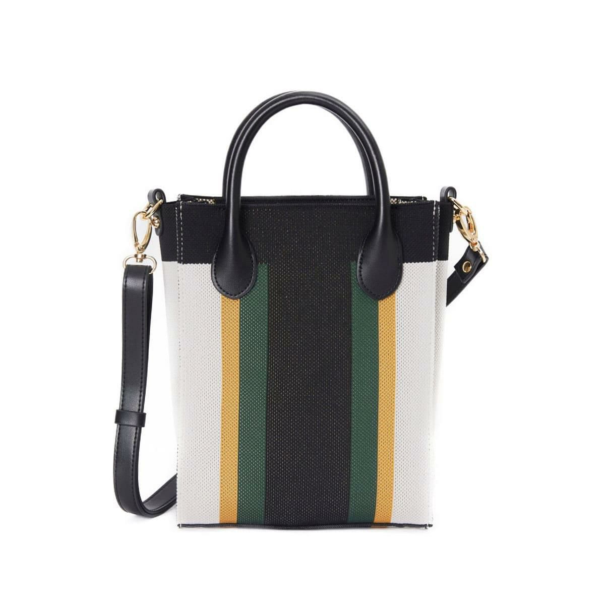 シルナミナコロ バッグ ニット2wayカラーブロックトミニトート SILNA minacolo sb4115