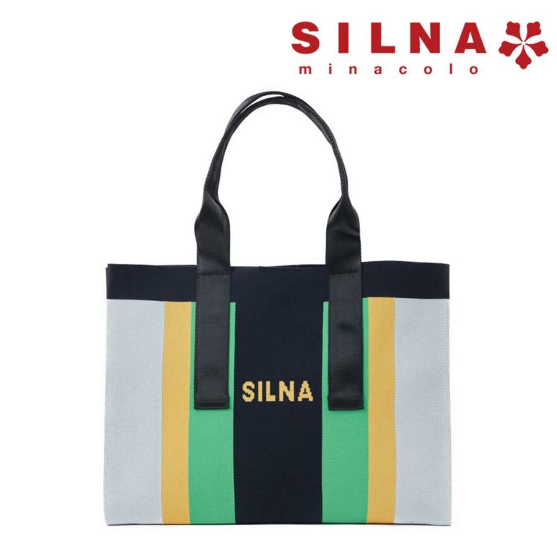 シルナミナコロ バッグ ニットカラーブロックトート SILNA minacolo sb3115-3
