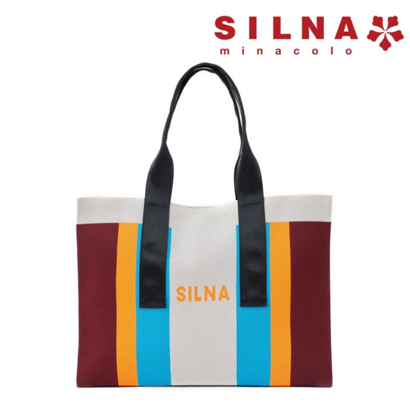 シルナミナコロ バッグ ニットカラーブロックトート SILNA minacolo sb3115-3