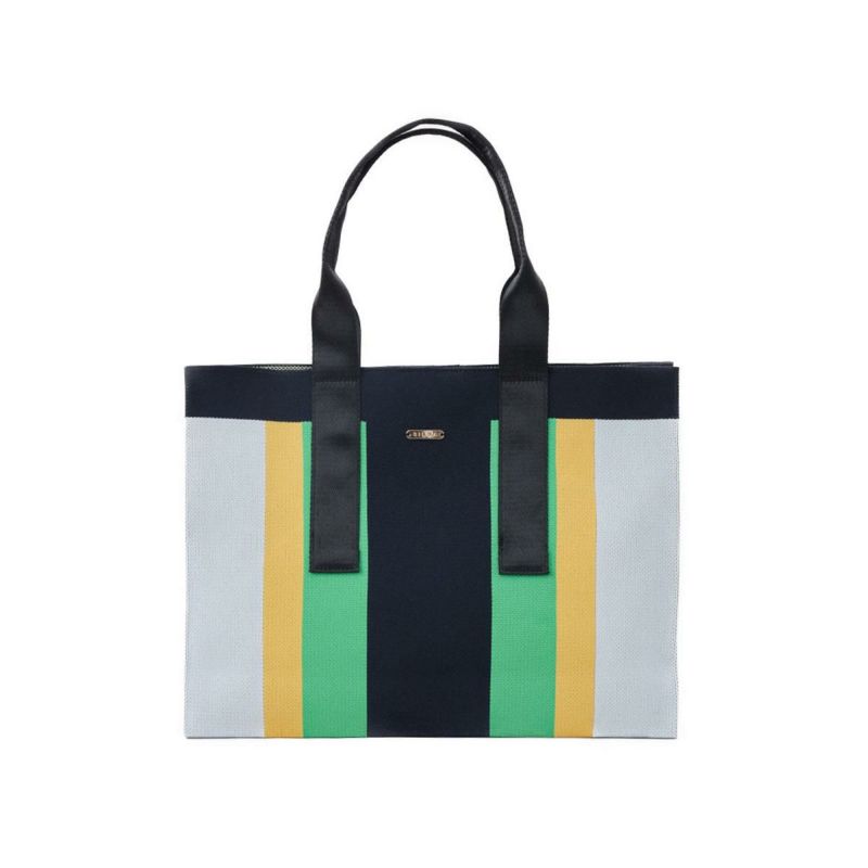 シルナミナコロ バッグ ニットカラーブロックトート SILNA minacolo sb3115-3