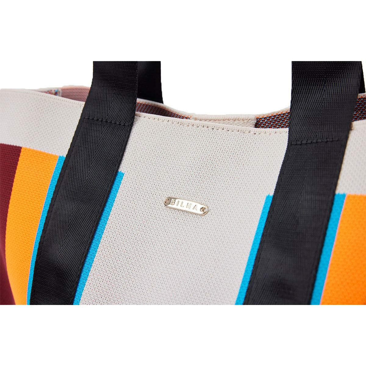 シルナミナコロ バッグ ニットカラーブロックトート SILNA minacolo sb3115-3