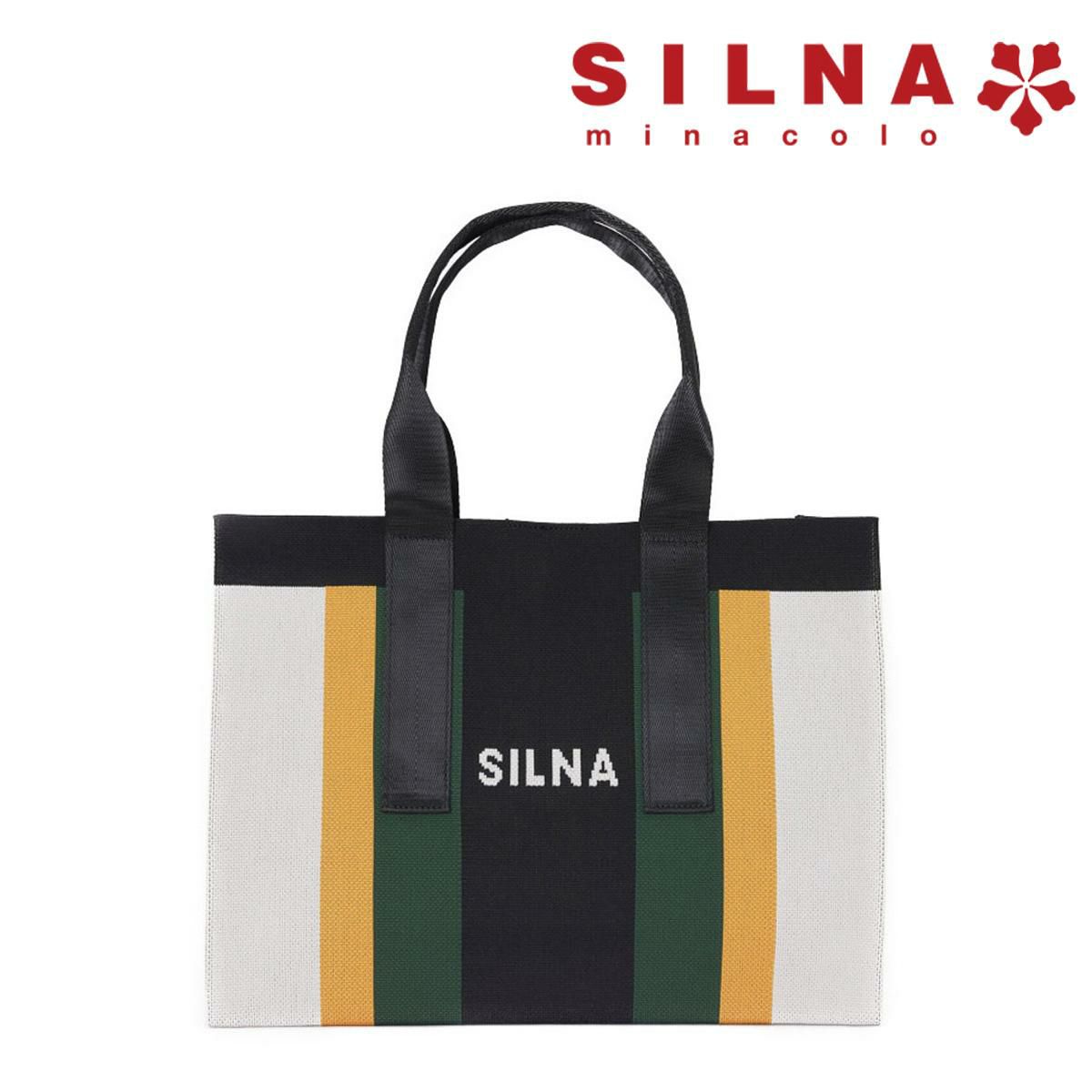 シルナミナコロ バッグ ニットカラーブロックトート SILNA minacolo sb3115-2