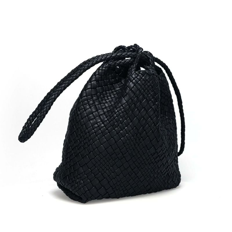 ファロルニ 巾着 バッグ ブラック イタリア製 FALORNI 2056