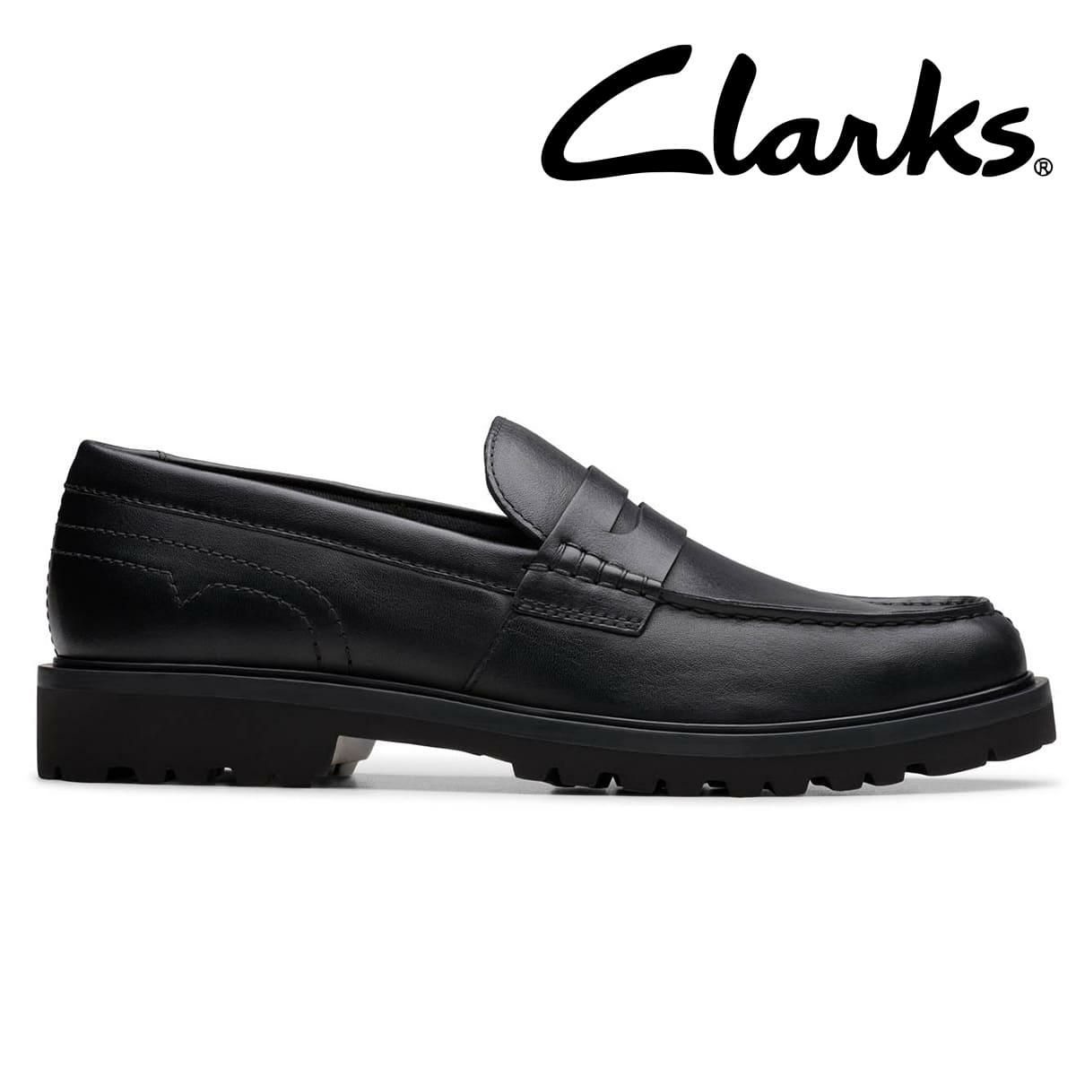 クラークス メンズ ドレスシューズ バーウィックロー ブラックレザー Clarks 26183727