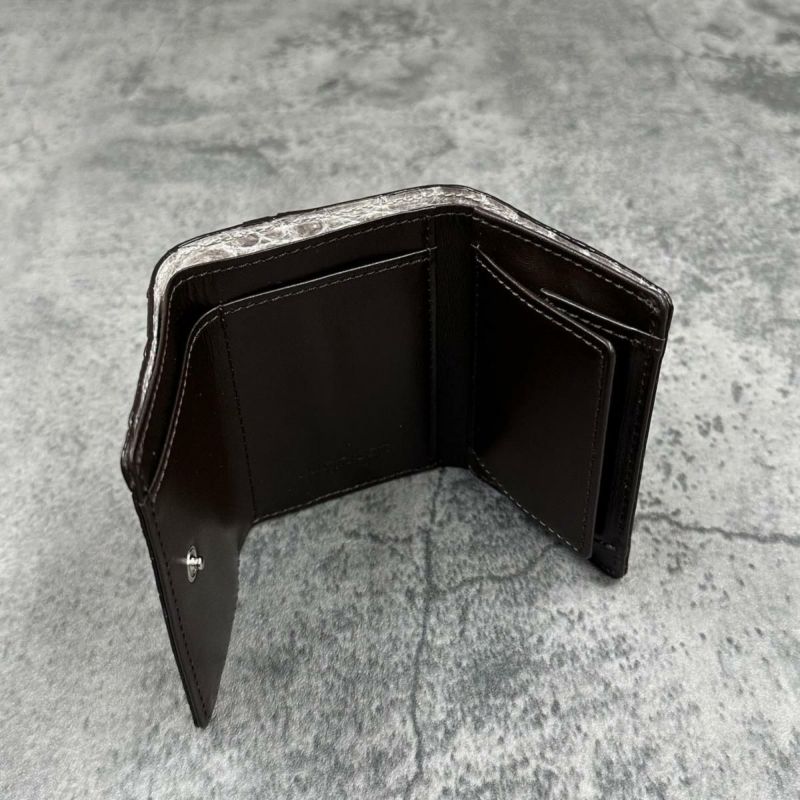 クアトロガッティ 財布 クロコダイル ミニ財布(三つ折り財布) ナチュラル 国産(日本製) Quattro Gatti 8207