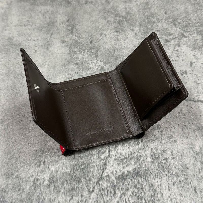 クアトロガッティ 財布 クロコダイル ミニ財布(三つ折り財布) レッド 国産(日本製) Quattro Gatti 8207