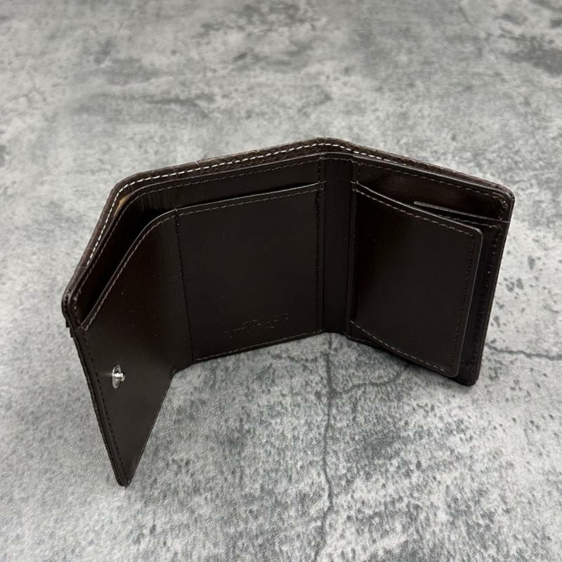 クアトロガッティ 財布 パイソン ミニ財布(三つ折り財布) ブラウン 国産(日本製) Quattro Gatti 8208