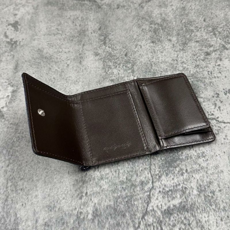  クアトロガッティ 財布 パイソン ミニ財布(三つ折り財布) ネイビー 国産(日本製) Quattro Gatti 8208