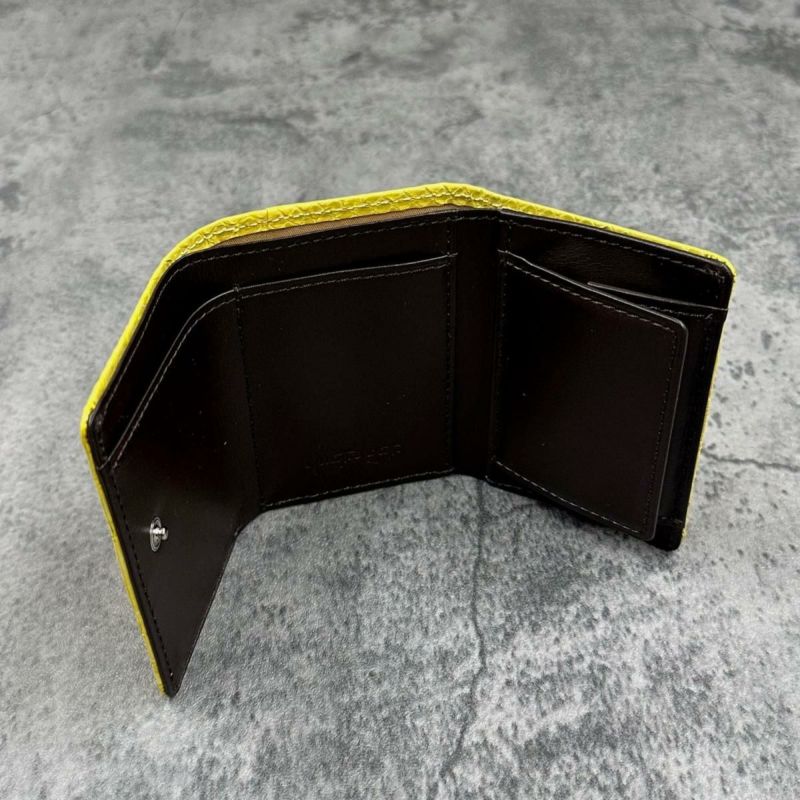 クアトロガッティ 財布 パイソン ミニ財布(三つ折り財布) イエロー 国産(日本製) Quattro Gatti 8208