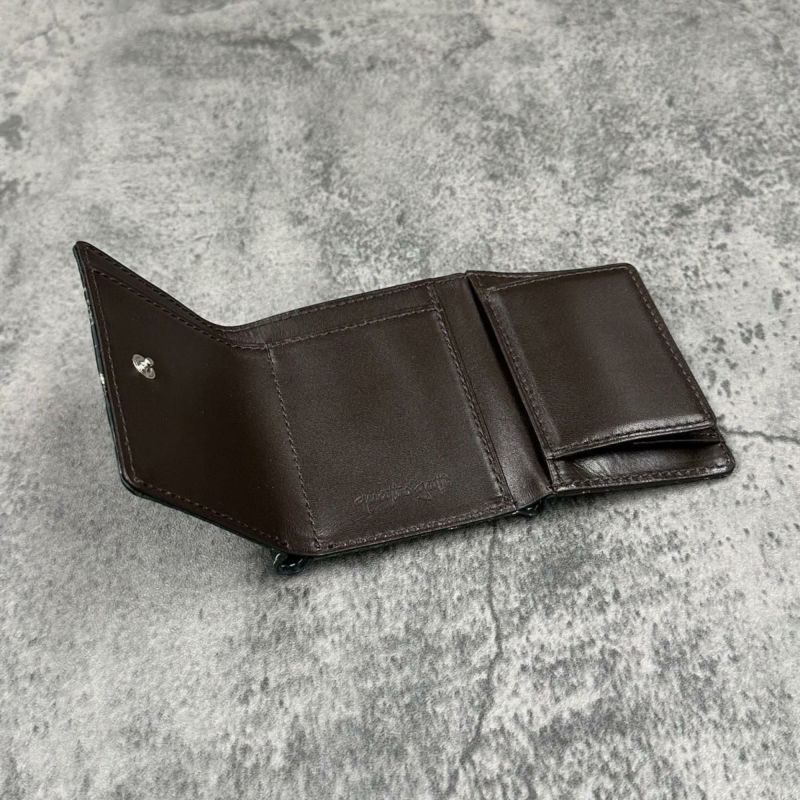 クアトロガッティ 財布 パイソン ミニ財布(三つ折り財布) リーフ/グリーン 国産(日本製) Quattro Gatti 8208sp