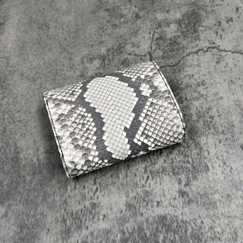  クアトロガッティ 財布 パイソンミニ財布(三つ折り財布) マット/ナチュラル 国産(日本製) Quattro Gatti 8214