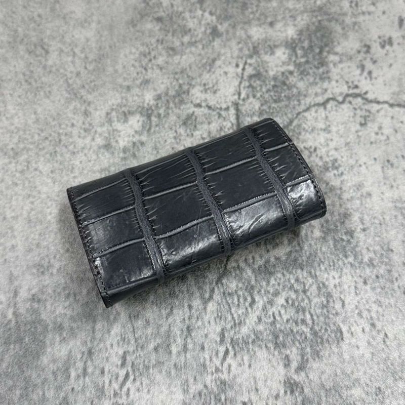 クアトロガッティ 財布 クロコダイル キーケース(4連キーウォレット) ダークグレー 国産(日本製) Quattro Gatti 8215