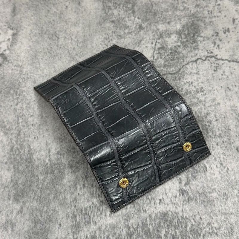 クアトロガッティ 財布 クロコダイル キーケース(4連キーウォレット) ダークグレー 国産(日本製) Quattro Gatti 8215