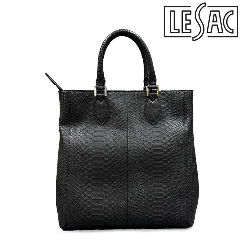 レザック パイソン トートバッグ ブラック 国産(日本製) LE'SAC libia