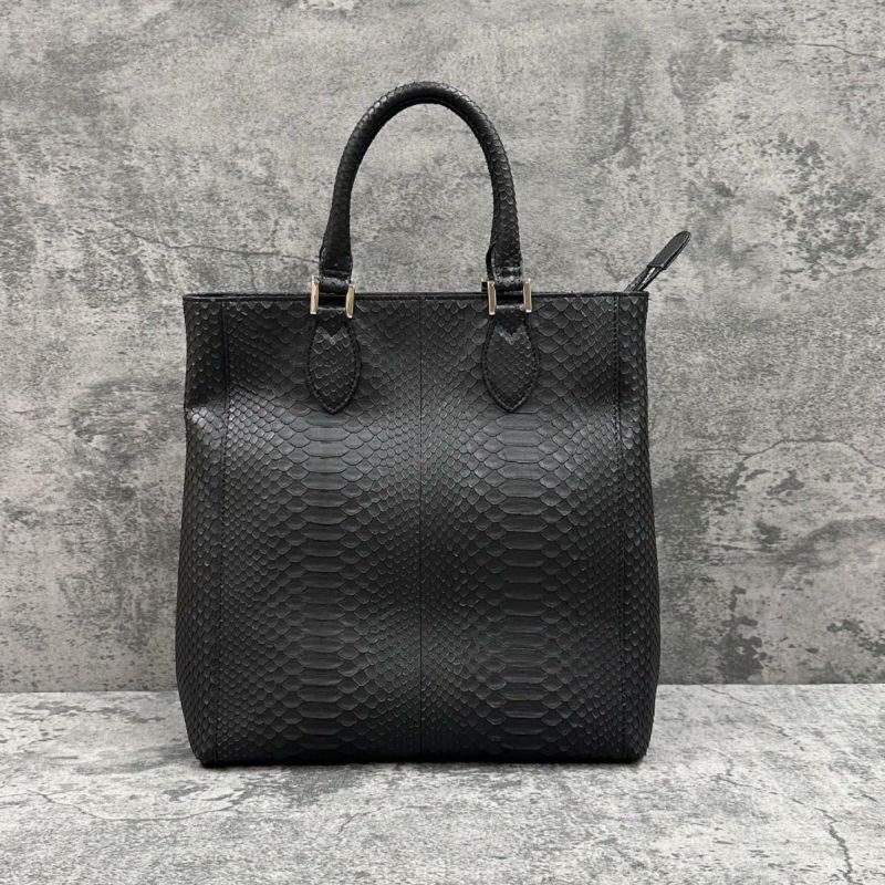 レザック パイソン トートバッグ ブラック 国産(日本製) LE'SAC libia