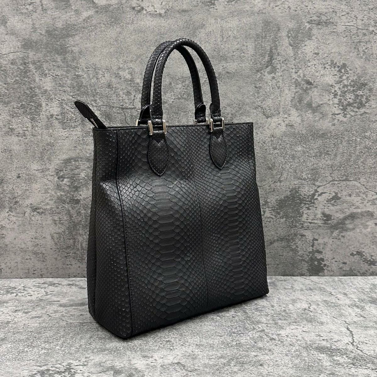レザック パイソン トートバッグ ブラック 国産(日本製) LE'SAC libia
