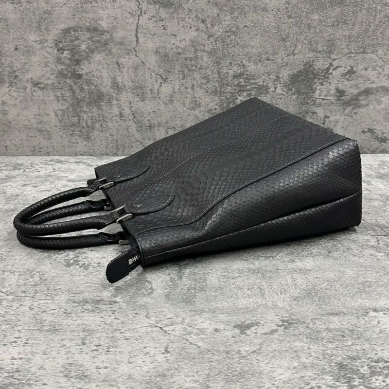 レザック パイソン トートバッグ ブラック 国産(日本製) LE'SAC libia